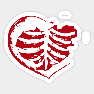 Ribs in heart Sticker